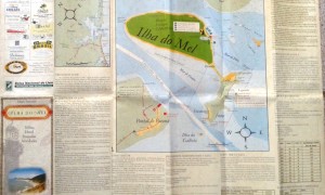 Primeiro Mapa Turístico da Ilha do Mel a quatro cores